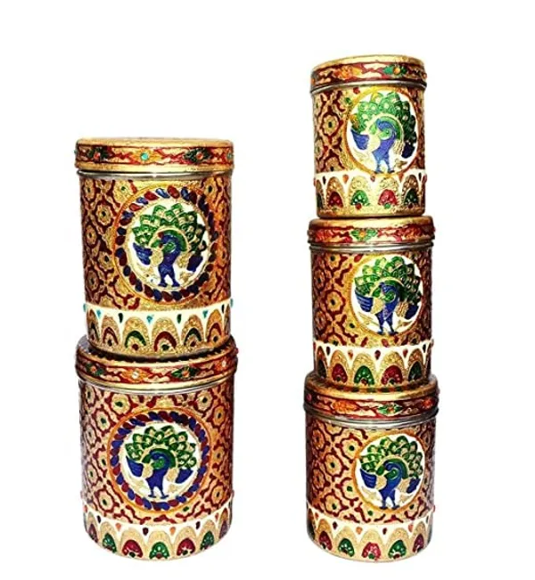Steel_Meenakari_Storage_Container_Set