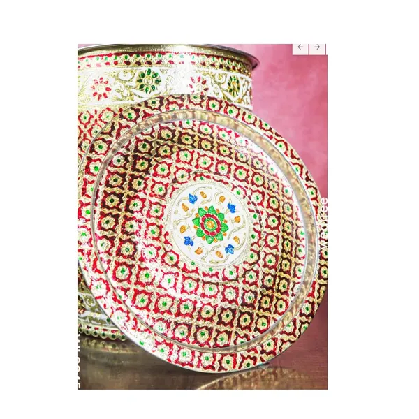 Stainless_Steel_Meenakari_Grain_Storage_Container