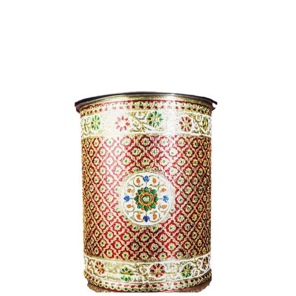 Stainless_Steel_Meenakari_Grain_Storage_Container