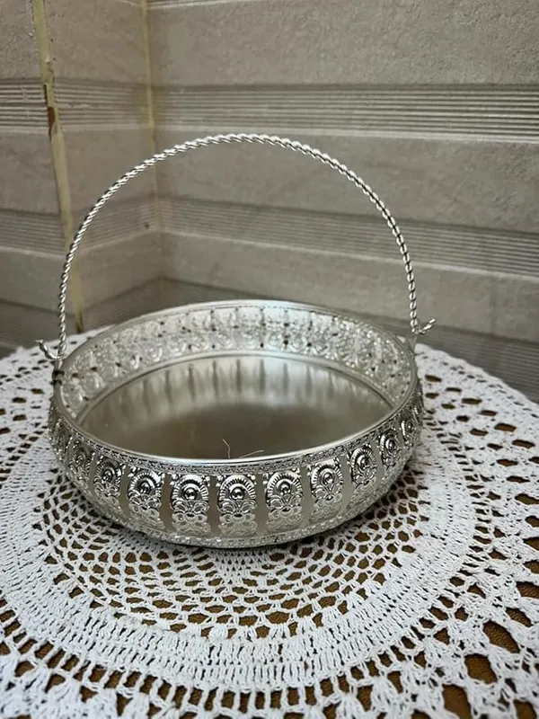 German_Silver_Hamper_Basket_Tray