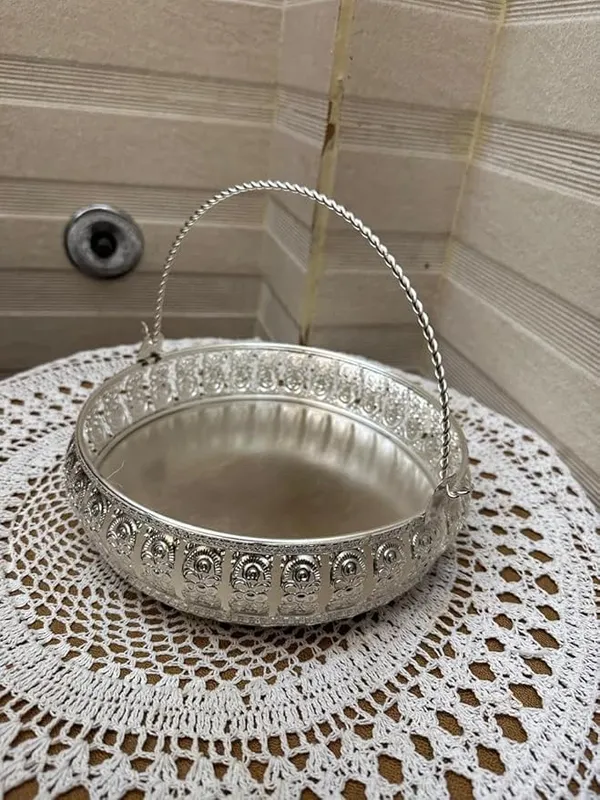 German_Silver_Hamper_Basket_Tray