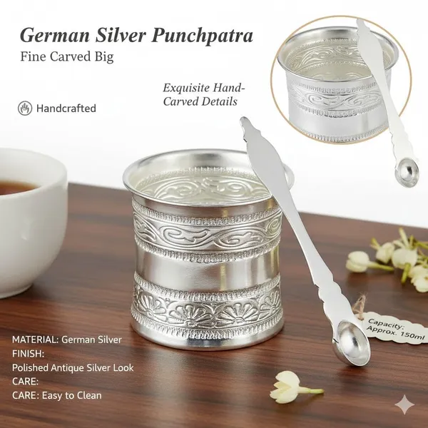 German_Silver_Panchpatra_With_Udarine_Set