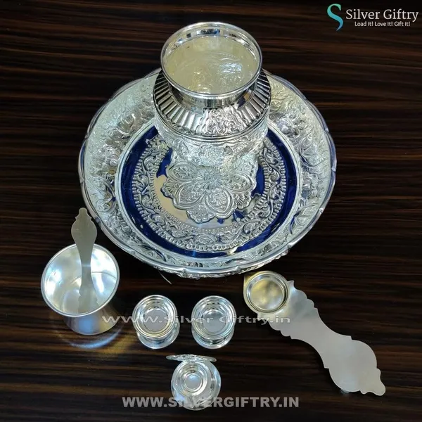 German_Silver_Serving_Tray_Set_Pack_Of_5