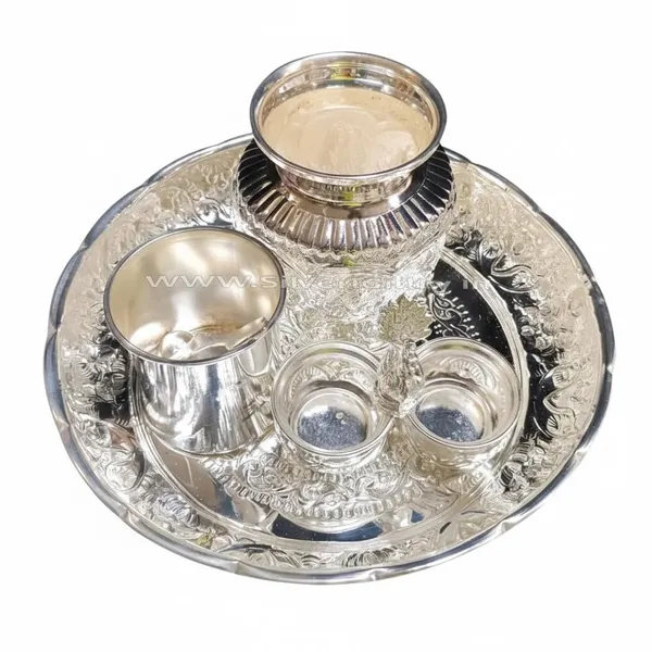 German_Silver_Serving_Tray_Set_Pack_Of_5