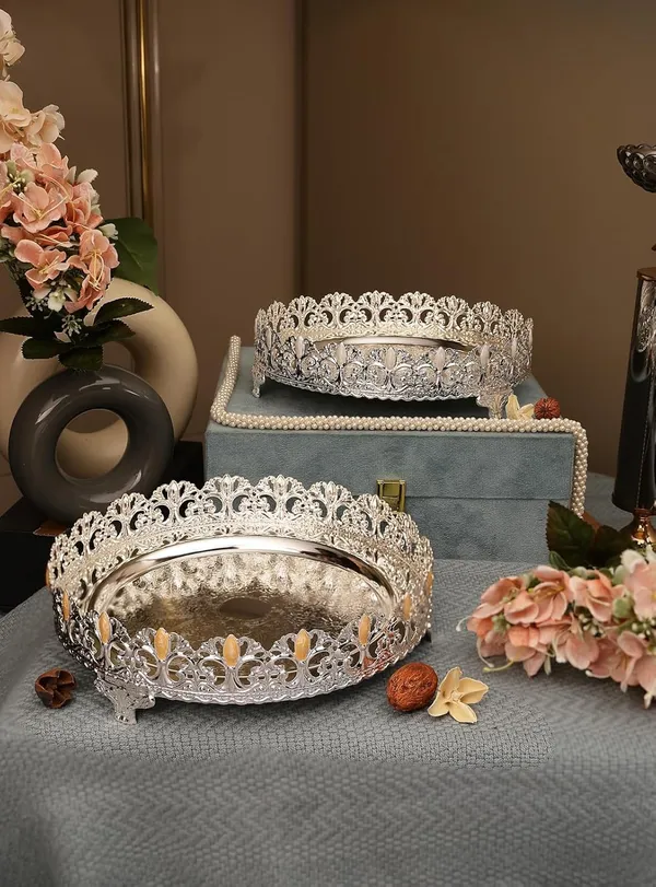 German_Silver_Serving_Tray_Set
