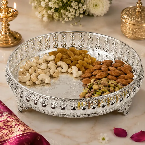German_Silver_Plated_Serving_Tray_With_Stand