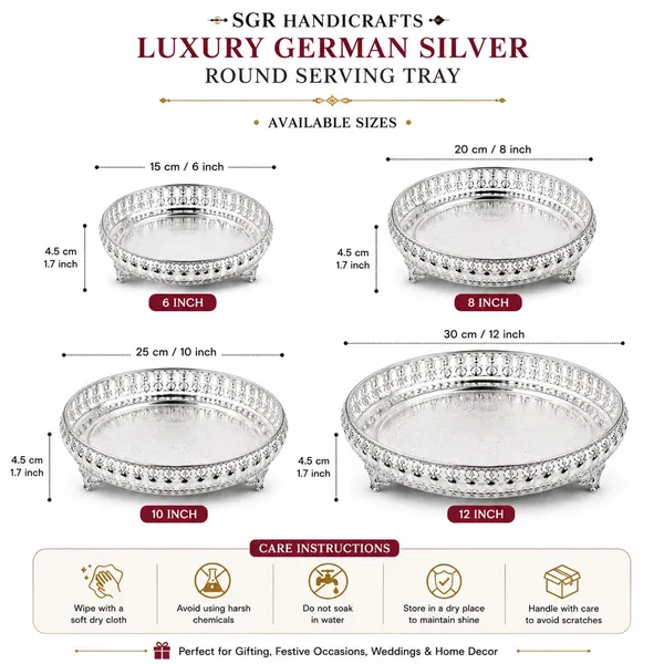 German_Silver_Plated_Serving_Tray_With_Stand
