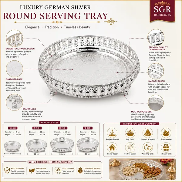 German_Silver_Plated_Serving_Tray_With_Stand