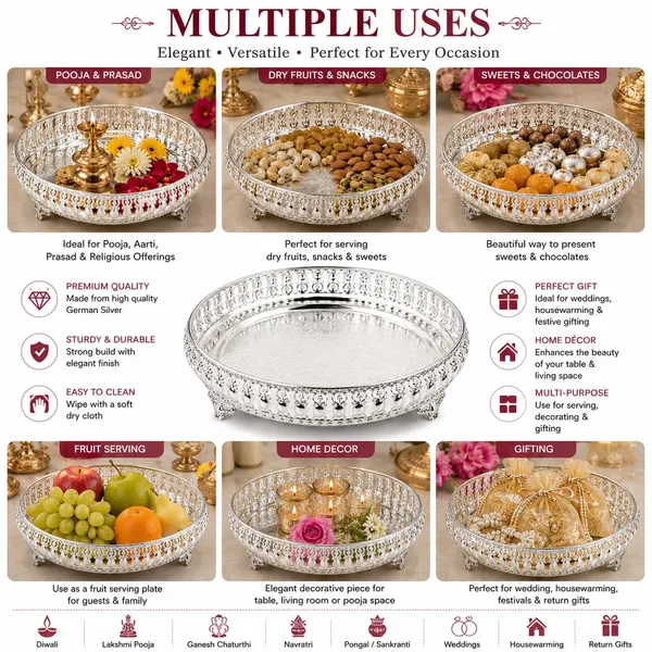 German_Silver_Plated_Serving_Tray_With_Stand
