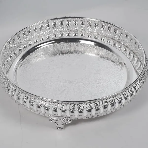German_Silver_Plated_Serving_Tray_With_Stand