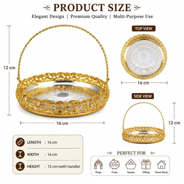 German_Silver_Flower_Basket_With_Handle