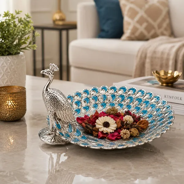German_Silver_Peacock_Tray