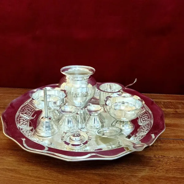 German_Silver_Pooja_Thali_Set