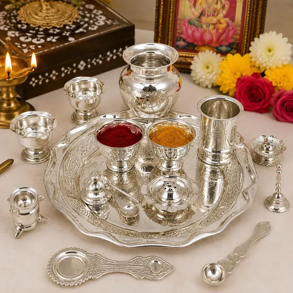 German_Silver_Pooja_Thali_Set