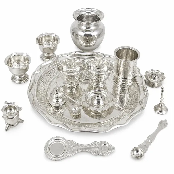 German_Silver_Pooja_Thali_Set