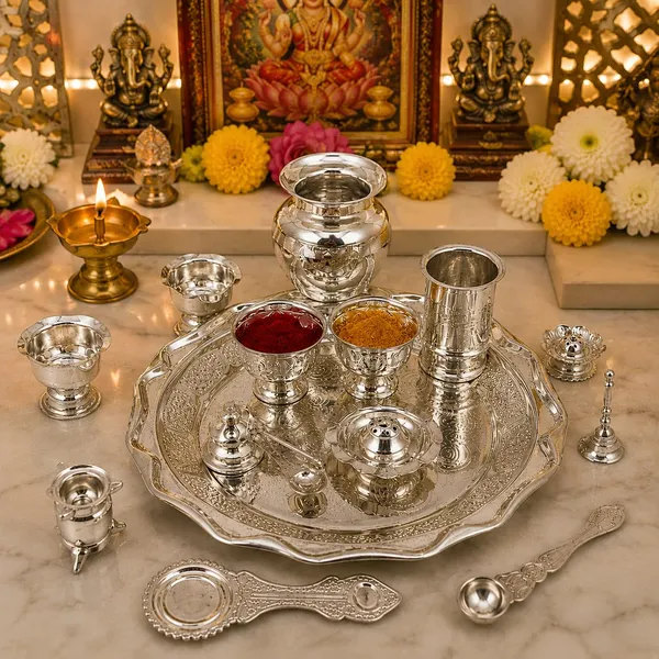 German_Silver_Pooja_Thali_Set