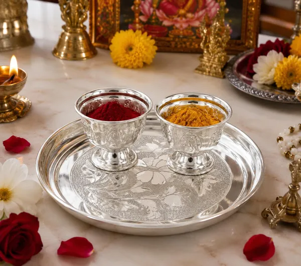 German_Silver_Sindoor_Bowl_Set_With_Plate