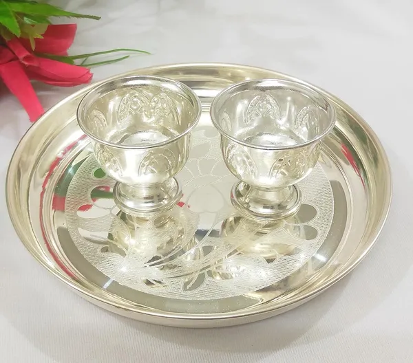 German_Silver_Sindoor_Bowl_Set_With_Plate