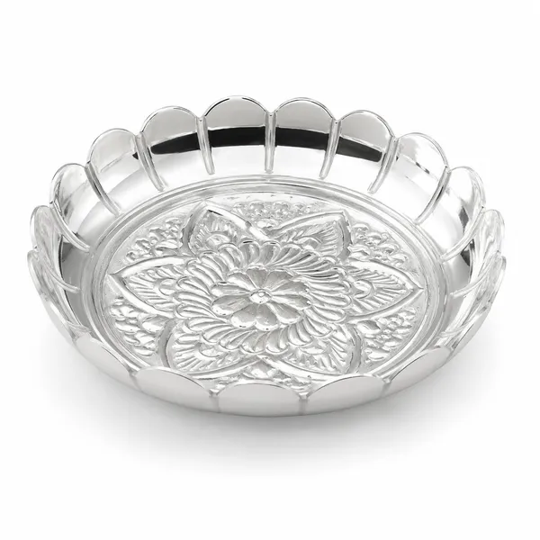 German_Silver_Pooja_Thali_Set_With_Bowls