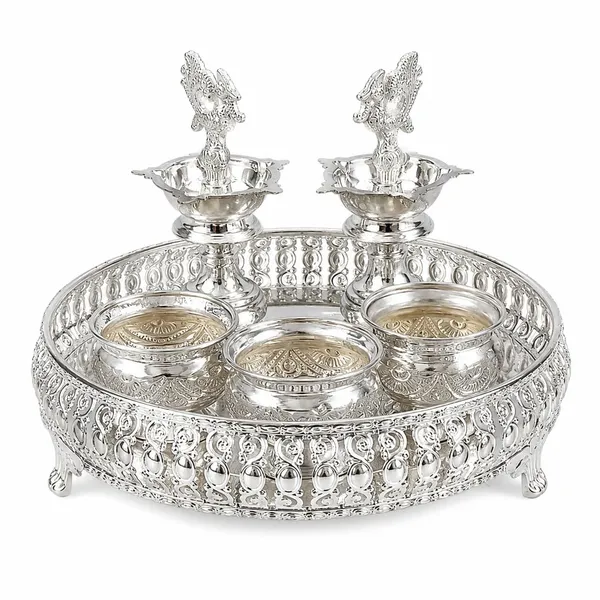 German_Silver_Pooja_Thali_Set