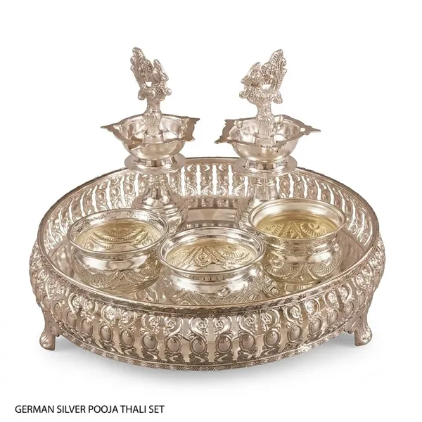 German_Silver_Pooja_Thali_Set