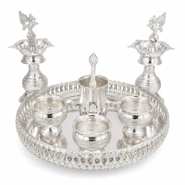 German_Silver_Pooja_Thali_Set