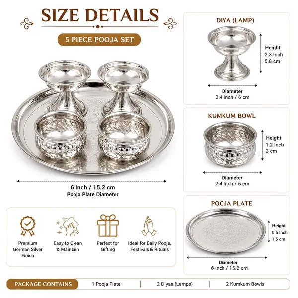 German_Silver_Pooja_Thali_Set