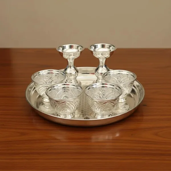 German_Silver_Pooja_Thali_Set