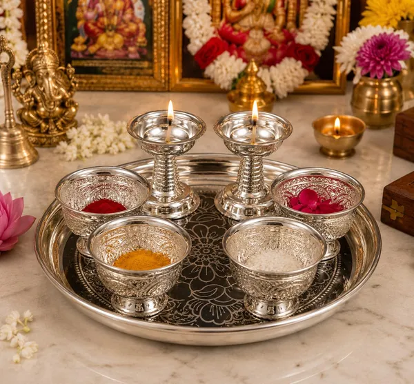 German_Silver_Pooja_Thali_Set