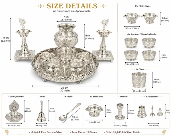 German_Silver_Pooja_Thali_Set