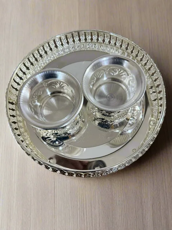 German_Silver_Serving_Tray_With_Bowls