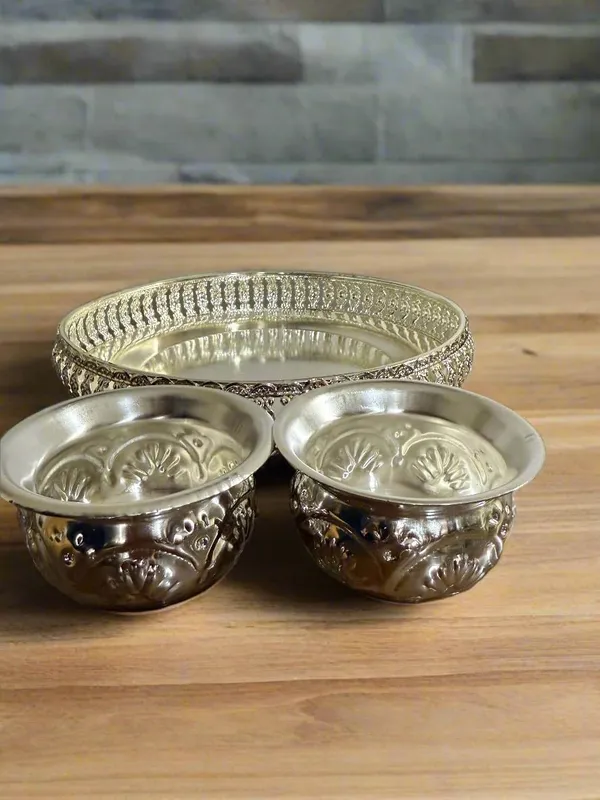 German_Silver_Serving_Tray_With_Bowls