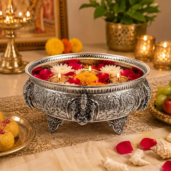 German_Silver_Urli_Bowl