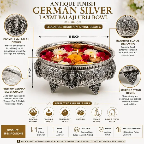 German_Silver_Urli_Bowl