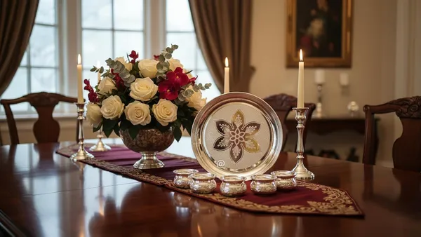 German_Silver_Serving_Tray_Set_With_Bowls