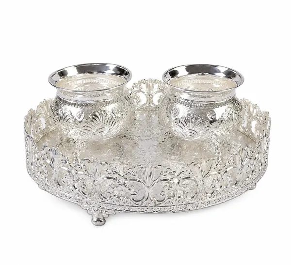 German_Silver_Serving_Tray_With_Bowls
