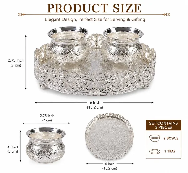 German_Silver_Serving_Tray_With_Bowls