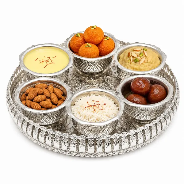 German_Silver_Serving_Tray_With_Bowls