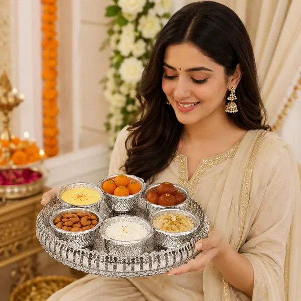 German_Silver_Serving_Tray_With_Bowls