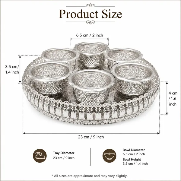 German_Silver_Serving_Tray_With_Bowls