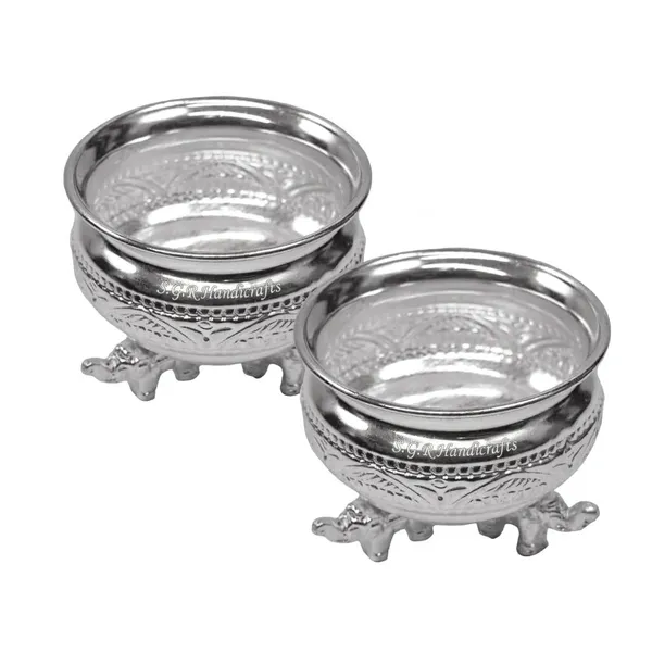 German_Silver_Kumkum_Bowl_With_Stand