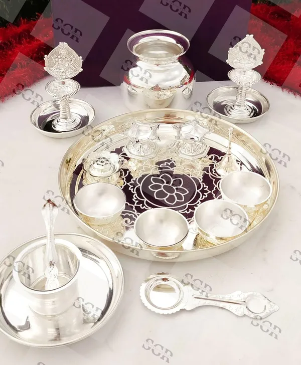 German_Silver_Pooja_Set_With_Accessories