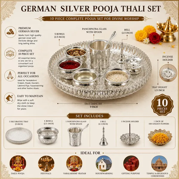 German_Silver_Pooja_Thali_Set