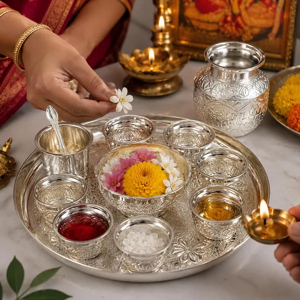 German_Silver_Pooja_Thali_Set