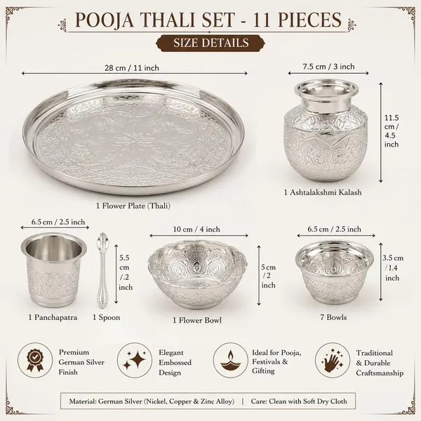German_Silver_Pooja_Thali_Set