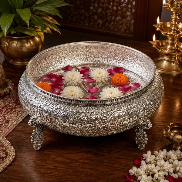German_Silver_Urli_Bowl