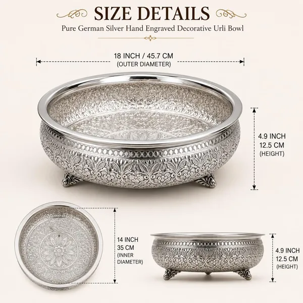 German_Silver_Urli_Bowl