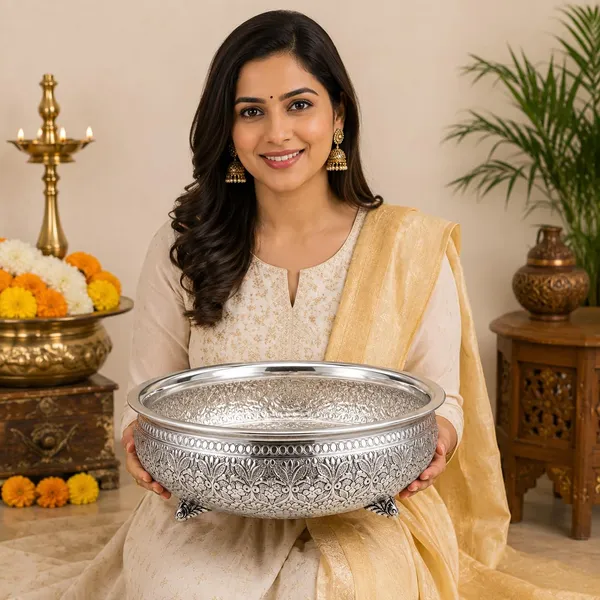German_Silver_Urli_Bowl
