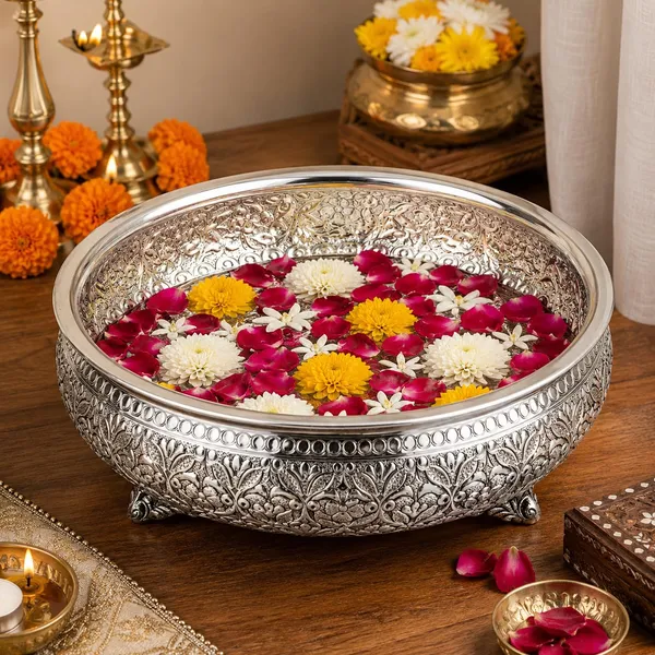 German_Silver_Urli_Bowl