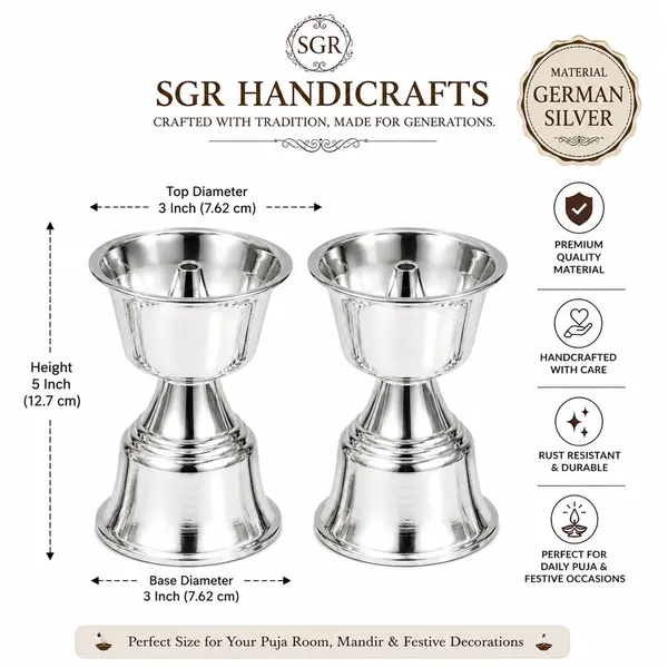 German_Silver_Diya_Set